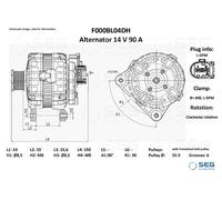 SEG Automotive F000BL04DH Alternatore per AUDI,FORD,SEAT,SKODA,VW