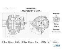 SEG Automotive F000BL07FU Alternatore per OPEL,VAUXHALL