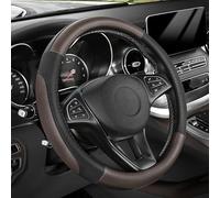 SEG Direct coprivolante auto, taglia media standard 37-39 cm, accessori interni auto, pelle in microfibra nero e marrone scuro