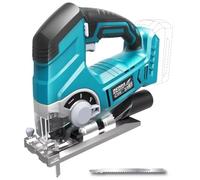 DEDRA SAS + ALL DED7060 - Sega a batteria da 18 V, in cartone senza batteria e caricabatterie, ergonomica, leggera, con luce LED, altezza di sollevamento: 25 mm, adatta per legno, metallo, PVC