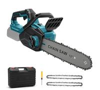 Sega a catena a batteria da 12 pollici con binario da 30 cm, sega elettrica per batteria Makita da 18 V, motore senza spazzole da 1200 W, tensione della catena senza attrezzi e oliazione automatica