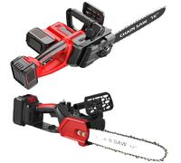 Sega a catena con batteria al litio da 12 pollici e 16 pollici Sega a catena elettrica senza spazzole ricaricabile per legno al litio da trasporto manuale