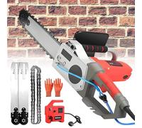 Sega a Catena Diamantata Elettrica Tagliamuro a Portatile | con Doppia Barra Guida Raffreddamento Acquia | Per Mattoni Pieni Forati Calcestruzzo 5800/6500W(480mm)