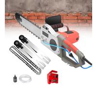 Sega a catena elettrica portatile per calcestruzzo da 220 V con tagliamuri a catena diamantata, sega per taglio calcestruzzo bagnato da 5800 W con abbattimento polvere ad acqua, barra guida da 35 cm