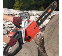 Sega a catena elettrica senza spazzole per uso domestico AC 220V sega a catena portatile da 16 pollici sega da giardino per la lavorazione del legno utensile elettrico per la potatura