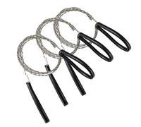 Sega a Filo per Esterni Mini Sega a Filo in Acciaio Inossidabile Sega Tascabile di Emergenza per Attrezzatura di Sopravvivenza All'aperto Attrezzatura da Campeggio(Black,3pack)