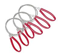 Sega a Filo per Esterni Mini Sega a Filo in Acciaio Inossidabile Sega Tascabile di Emergenza per Attrezzatura di Sopravvivenza All'aperto Attrezzatura da Campeggio(Red,3pack)