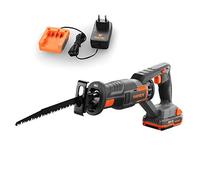 Sega a gattuccio a batteria, seghetto 20V FUXTEC FX-E1SS20 - set con batteria 2Ah e caricatore 1A - incl. 1 lama, corsa di taglio 220mm - senza fili - velocità massima 3,000rpm