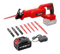 Sega a Gattuccio, Seghetto A Batteria 21V con batteria da 4000mAh, sega universale a batteria, 8 lame per seghetto senza attrezzi, 3000SPM sega elettrica reciproca per legno e metallo