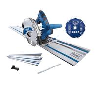 Sega a immersione Scheppach PL55 + 2 guide da 700 mm | Sega a mano/tuffo | Potenza 1200 W | Profondità di taglio 55 mm | Lama Ø 160 mm con 24 denti | Inclinazione con protezione da