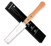 Sega a Mano Giapponese Piccola per Legno da Taglio Fine, Doppia Lama 11/17 TPI Acciaio SK5 Manico Legno Faggio Precisione Fai da Te Carpenteria Outdoor Astsäge Utensile