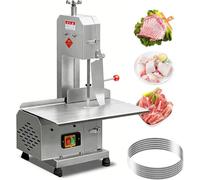 Sega a nastro elettrica professionale da 750 W per carne, taglia ossa da tavolo con 6 lame per carne congelata