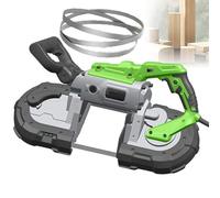 Sega a nastro portatile, 1100 W, tecnologia di taglio a freddo, taglierina professionale da officina con 6 lame, angolo di taglio 0-45° per il taglio di metallo/legno