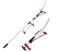 Sega a palo per potatura, Potatore telescopico for alberi, sega a pertica, forbici da potatura 2 in 1, lama SK5, lega di alluminio, diverse misure(6m/19.6ft,6m/19.6ft)
