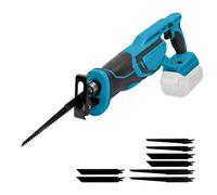 Sega a sciabola a batteria per Makita 18 V, 3000 SPM, velocità variabile con 8 lame per il taglio di legno, metallo, plastica (senza batteria)