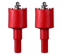 Sega a tazza bimetallica HSS | Rosso Diametro 2 Pz for Taglio Legno, ABC, Lamiera(Diameter 28mm)