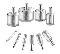 ZFYQ Sega a Tazza Diamantate, Ø6mm-50mm, Punte di Trapano, Strumento di Foratura per Vetro, Ceramica, Porcellana, Piastrelle Set di 10