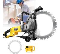 Sega Ad Anello per Calcestruzzo Macchina da Taglio per Inseguitore di Pareti con Motore Brushless 2200r / Min profondità di Taglio Regolabile Sega A Disco Bagnato Include Pompa per, 3xblade