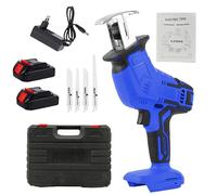 Sega Alternativa a Batteria 24V, Velocità Variabile 0-3000rpm, Freno Elettrico, Cambio Lama Senza Attrezzi, Taglio Legno 100mm, Metallo 2mm, Plastica 100mm, Impugnatura Ergonomica, Alta Potenza, Blu