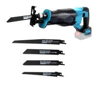 Sega alternativa a batteria compatibile con Makita 18V batteria, sega a gattuccio elettrica senza spazzole con 4 lame per tagliare metallo, legno, tubi in PVC, potatura di alberi (senza batteria)