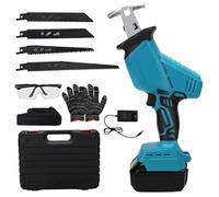 Sega Alternativa Compatibile con Makita 18V, Sega Gattuccio Elettrica a Velocità Variabile, Sega Manuale Elettrica con Cambio lama senza Attrezzi, Adatto per Tagliare Legno e Metallo (Una Batteria)