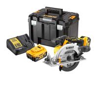 Sega circolare 165 mm XR 18 V DEWALT + 2 batterie 5 Ah + scatola Tstak - DCS565P2-QW