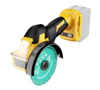 Sega circolare a batteria da 4 pollici, compatibile con batteria Dewalt da 20 V (senza batteria), mini sega circolare brushless da 18.000 giri/min, 2 lame, 3 livelli di velocità e luce a LED per legno