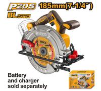 Sega Circolare a Batteria INGCO 185 mm Motore brushless Nuda Solo Corpo Macchina