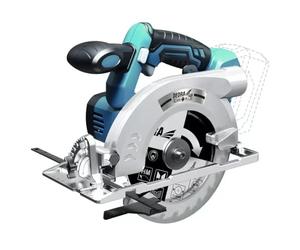 Sega circolare a batteria per legno, motore brushless 18V 4000 giri/min, diametro disco 165mm, angolo di taglio 45°, con dispositivo di protezione contro l'accensione involontaria, senza batteria e