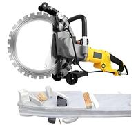 Sega circolare elettrica for calcestruzzo - Taglierina ad anello for scanalatura muri con lama e sistema di abbattimento polvere alimentato ad acqua, taglia 2 m in 3 minuti(29cm)