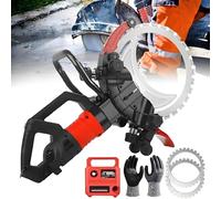 Sega circolare elettrica for il taglio di muri, calcestruzzo da 16 pollici, taglio, profondità di taglio di 270 mm, for scanalature di mattoni, granito, marmo(9500W)