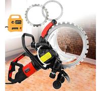 Sega circolare for cemento, macchina da taglio for scanalatura di muri da 27 cm, fresa elettrica for scanalature con abbattimento della polvere ad acqua, for granito e pietra(8800W)