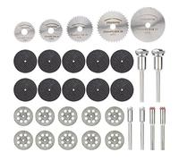 Sega circolare, Lama for circolare 31 pezzi Mini set di dischi da taglio Lama for HSS con mandrino da 1/8 '' Disco da taglio in resina con lama diamantata da 25 mm