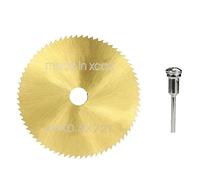 Sega circolare, Mini set di lame for circolare 22/25/32/35/44/50mm Utensili rotanti rivestiti in titanio Disco da taglio HSS Disco for for legno e metallo-35mm con mandrino(44mm with Mandrel)