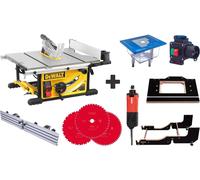 Sega da banco DeWalt DWE7492 + banco fresa completo PRO large silver