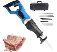 Sega da Macellaio elettrica Portatile, Sega per Ossa di Carne Multifunzionale, Sega per Ossa da 900w 1300w Corpo Rotante a 180° Senza Fili, Regolazione della velocità a 6 velocità per Uso Domestico e