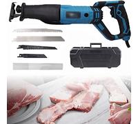 Sega da Macellaio elettrica Portatile, Sega per Ossa di Carne Multifunzionale, Sega per Ossa da 900w 1300w Corpo Rotante a 180° Senza Fili, Regolazione della velocità a 6 velocità per Uso Domestico e