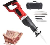 Sega da Macellaio elettrica Portatile, Sega per Ossa di Carne Multifunzionale, Sega per Ossa da 900w 1300w Corpo Rotante a 180° Senza Fili, Regolazione della velocità a 6 velocità per Uso Domestico e