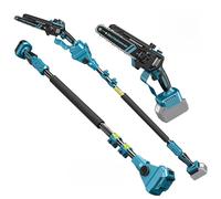 Sega da potatura e mini motosega a batteria 3 in 1, 15,2 e 20,3 cm, compatibile con batteria Makita da 18 V, motosega senza spazzole con asta telescopica, adatta per mancini, allungabile fino a 4,3 m