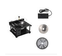 Sega da tavolo 12-24V 200W Mini sega elettrica da tavolo Taglierina a lama regolabile ad angolo di velocità for legno Plastica Acrilico,Facile da usare(A Standard)
