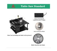Sega da tavolo da 200 W Mini sega elettrica da tavolo Taglierina con angolo di velocità regolabile for legno, plastica, acrilico Per uso fai da te(A)