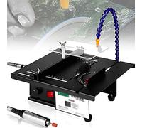 Sega da Tavolo, Sega da banco Multifunzionale per Hobby Fai-da-Te, Motori Tutti in Rame da 1800 W, Regolazione a 7 velocità, 15000 Giri/min, Piccole seghe per Legno Che tagliano Il Modello Fatto a ma