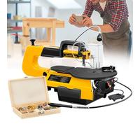 Sega Da Traforo Da Tavolo, Macchina Per Il Taglio Del Legno Da 16 Pollici, Piano Di Lavoro Regolabile Da 0 A 45°, Seghetto Da Traforo A Velocità Variabile Da 550 A 1650 Giri/Min