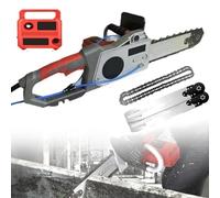 Sega elettrica for calcestruzzo, taglierina portatile senza spazzole, rimozione della polvere con alimentazione idrica umida con pompa a 2 catene/2 barre di guida(350)