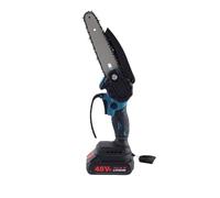Sega elettrica, mini motosega portatile da 15,2 cm, senza fili, con batteria e caricabatterie, palmare per tagliare il legno di rami di albero (15,2 cm con spazzola, 5 celle, 2 batterie, 1 caricatore