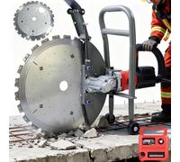 Sega Elettrica Per Calcestruzzo 16"Con 2 Lame,Seghe Elettriche Toroidali Per Il Taglio Del Calcestruzzo Da 5000W, Alimentazione Ad Acqua, Profondità Taglio 30cm,Per Scanalature Di Mattoni