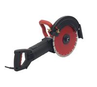 Sega elettrica per calcestruzzo, 3000 W, taglierina per pavimentazione, con 2 lame da 12 pollici, fresa per tagliare legno, metallo, colore nero