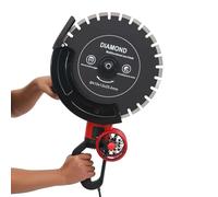 Sega elettrica per calcestruzzo da 4 KW, 3000 giri/min, sega circolare ad alte prestazioni, taglio a umido/secco, per granito/marmo/mattoni, con ruote ausiliarie, pompa dell'acqua e copertura