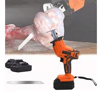 Sega Ossa Cordless, Macellaio Elettrico per Casa Commerciale, Palmare Professionale, con Luce A LED Macchina Multifunzione Carne di Maiale Pesce Costolette, 1 Batteria + 2 Dente di Sega (2 Batteria +