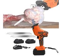 Sega Ossa Elettrica da Macellaio, Segaossa Professionale per Casa Commerciale, Palmare Sega a Gattuccio Portatile con Batteria e Caricabatteria per Tagliare Carne Congelata e Ossa Ossee ( Size : 2 Bat